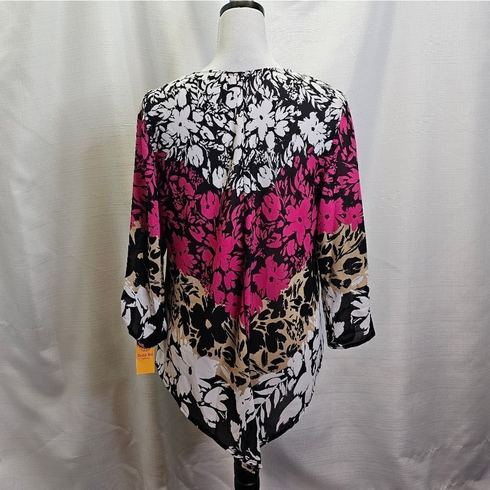 Ruby Rd. Asymmetrical Popover Blouse Size Small - Picture 8 of 9